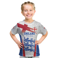 Custom England Football We are Champions Kid T Shirt Sporty Style The Three Lions