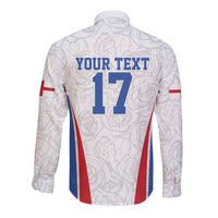 Custom England Football We are Champions Long Sleeve Button Shirt Sporty Style The Three Lions