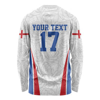 Custom England Football We are Champions Long Sleeve Shirt Sporty Style The Three Lions