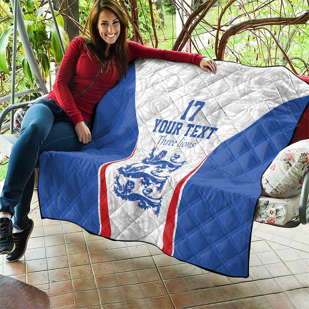 Custom England Football We are Champions Quilt Sporty Style The Three Lions