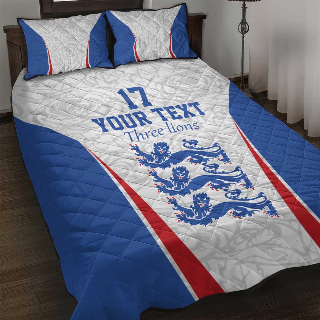 Custom England Football We are Champions Quilt Bed Set Sporty Style The Three Lions