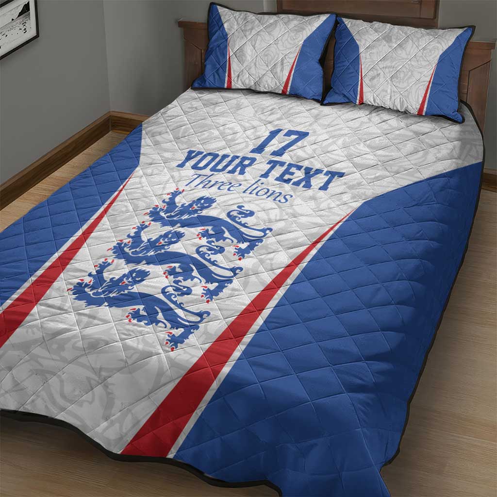 Custom England Football We are Champions Quilt Bed Set Sporty Style The Three Lions
