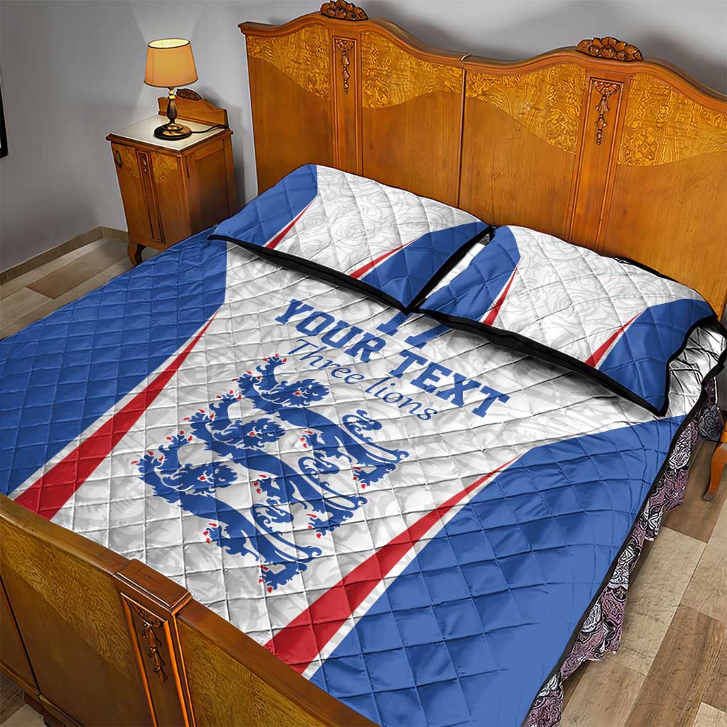 Custom England Football We are Champions Quilt Bed Set Sporty Style The Three Lions
