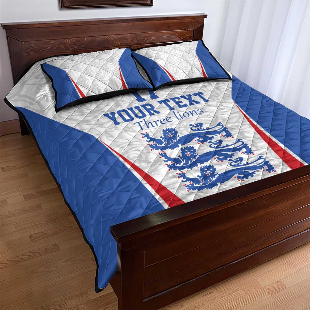 Custom England Football We are Champions Quilt Bed Set Sporty Style The Three Lions