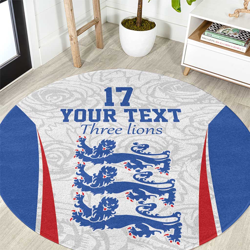 Custom England Football We are Champions Round Carpet Sporty Style The Three Lions