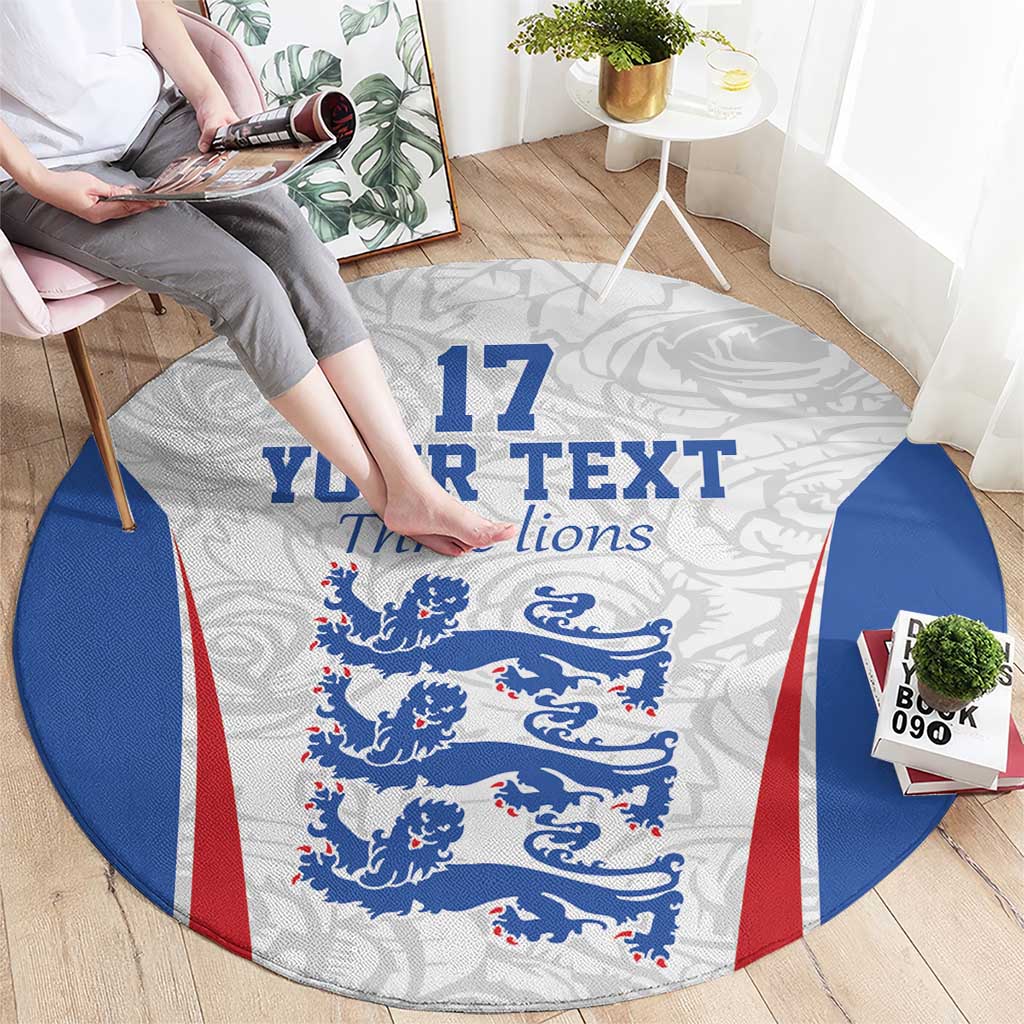 Custom England Football We are Champions Round Carpet Sporty Style The Three Lions