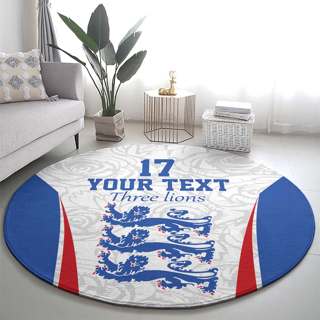 Custom England Football We are Champions Round Carpet Sporty Style The Three Lions