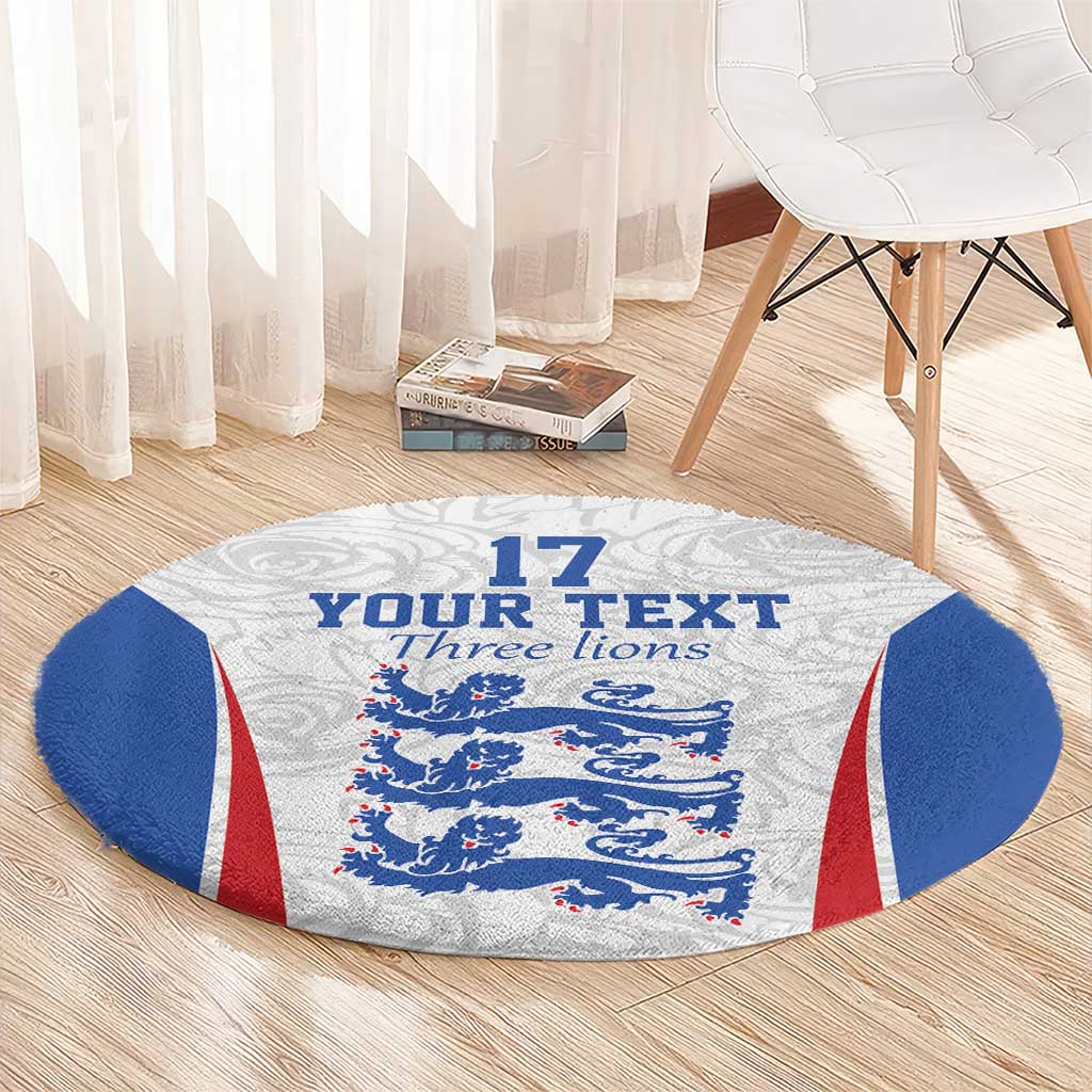 Custom England Football We are Champions Round Carpet Sporty Style The Three Lions