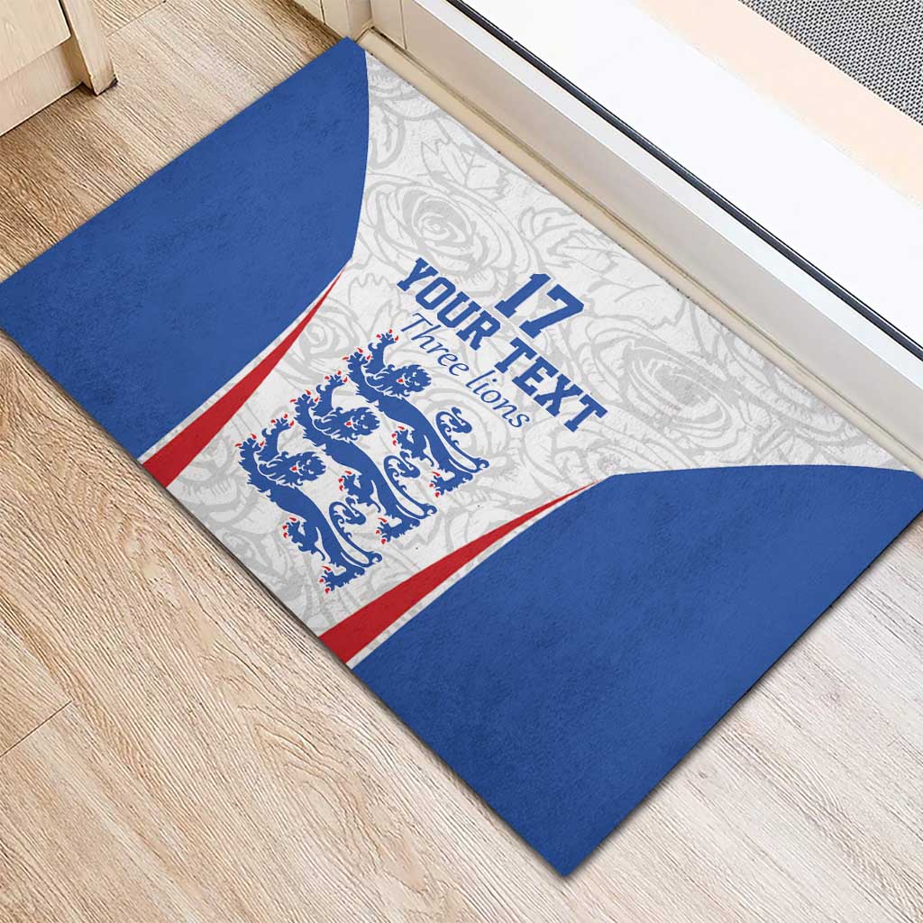 Custom England Football We are Champions Rubber Doormat Sporty Style The Three Lions