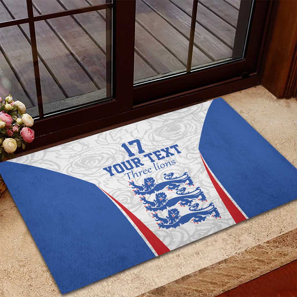Custom England Football We are Champions Rubber Doormat Sporty Style The Three Lions