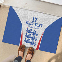Custom England Football We are Champions Rubber Doormat Sporty Style The Three Lions