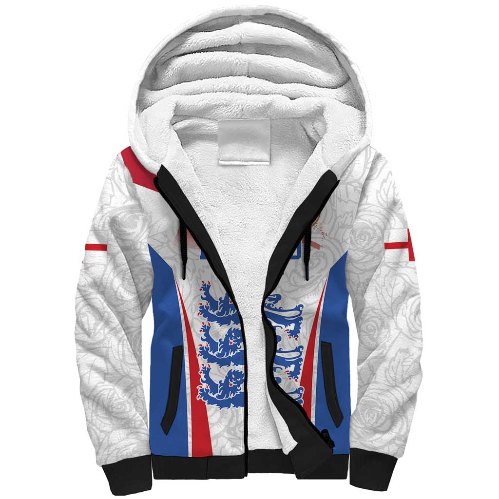 Custom England Football We are Champions Sherpa Hoodie Sporty Style The Three Lions
