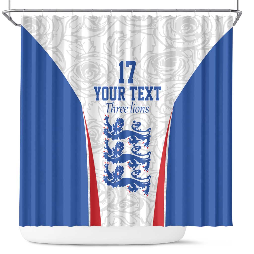 Custom England Football We are Champions Shower Curtain Sporty Style The Three Lions