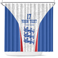 Custom England Football We are Champions Shower Curtain Sporty Style The Three Lions
