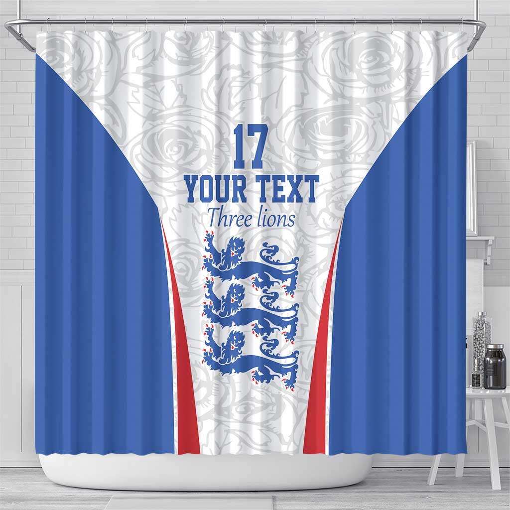 Custom England Football We are Champions Shower Curtain Sporty Style The Three Lions