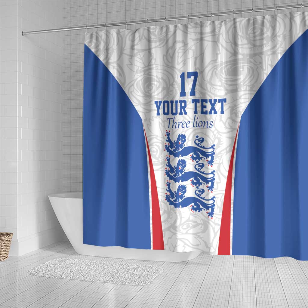 Custom England Football We are Champions Shower Curtain Sporty Style The Three Lions