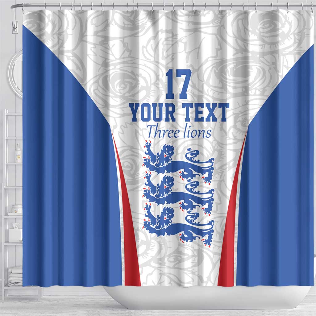 Custom England Football We are Champions Shower Curtain Sporty Style The Three Lions