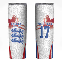 Custom England Football We are Champions Skinny Tumbler Sporty Style The Three Lions