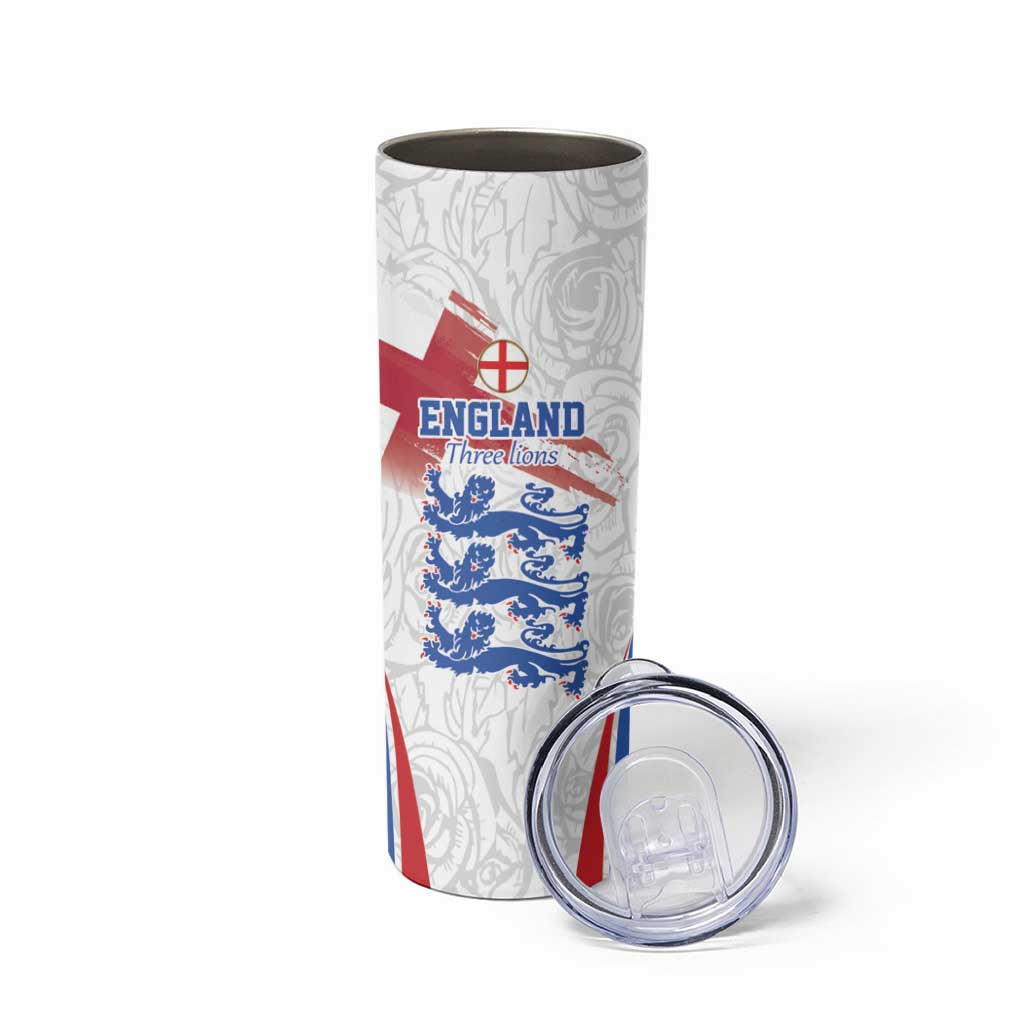 Custom England Football We are Champions Skinny Tumbler Sporty Style The Three Lions