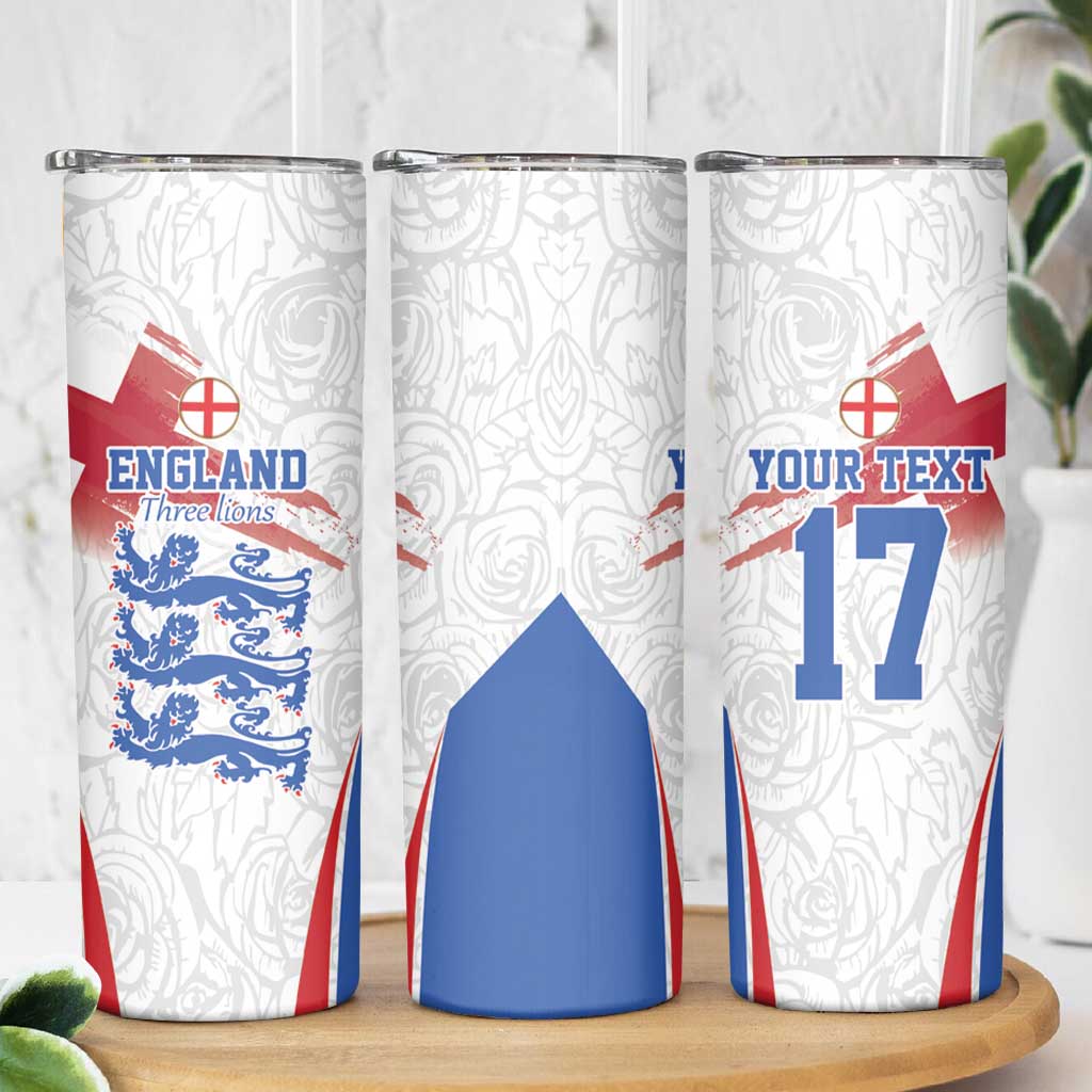 Custom England Football We are Champions Skinny Tumbler Sporty Style The Three Lions