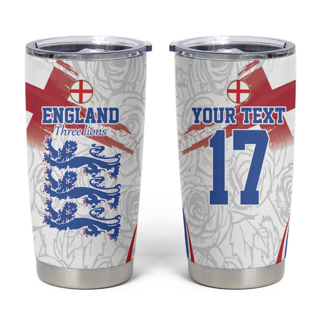 Custom England Football We are Champions Tumbler Cup Sporty Style The Three Lions