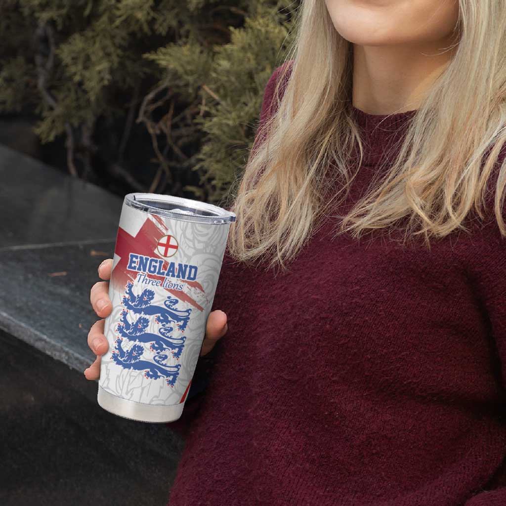 Custom England Football We are Champions Tumbler Cup Sporty Style The Three Lions