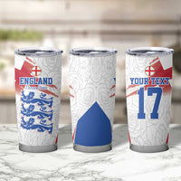 Custom England Football We are Champions Tumbler Cup Sporty Style The Three Lions