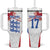 Custom England Football We are Champions Tumbler With Handle Sporty Style The Three Lions