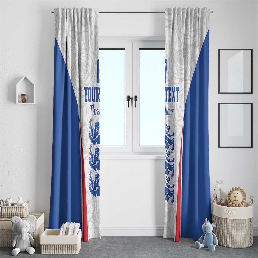 Custom England Football We are Champions Window Curtain Sporty Style The Three Lions