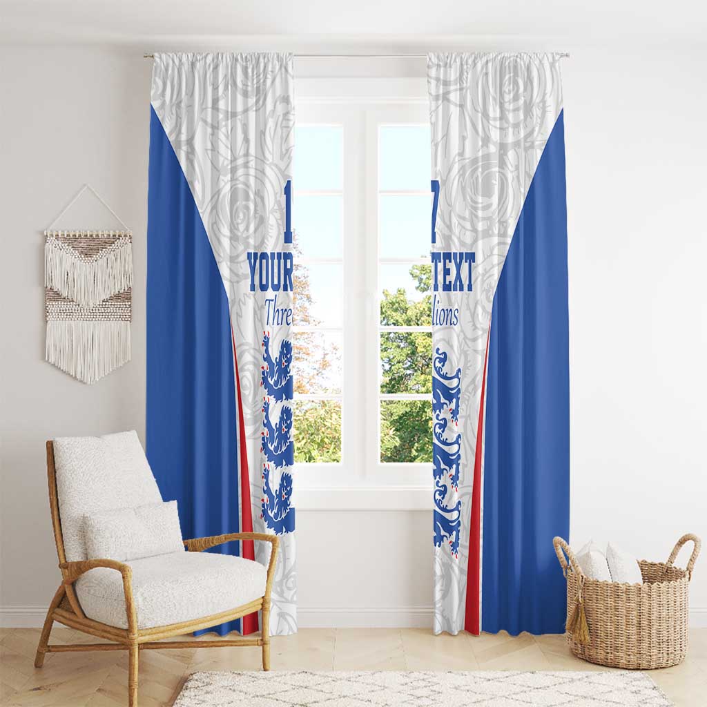 Custom England Football We are Champions Window Curtain Sporty Style The Three Lions