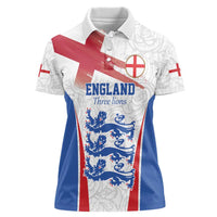 Custom England Football We are Champions Women Polo Shirt Sporty Style The Three Lions
