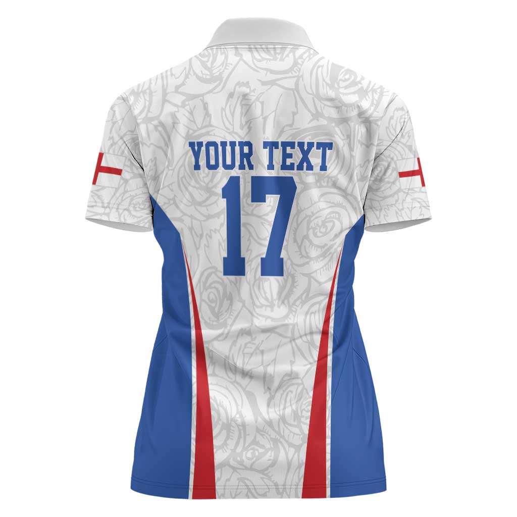 Custom England Football We are Champions Women Polo Shirt Sporty Style The Three Lions