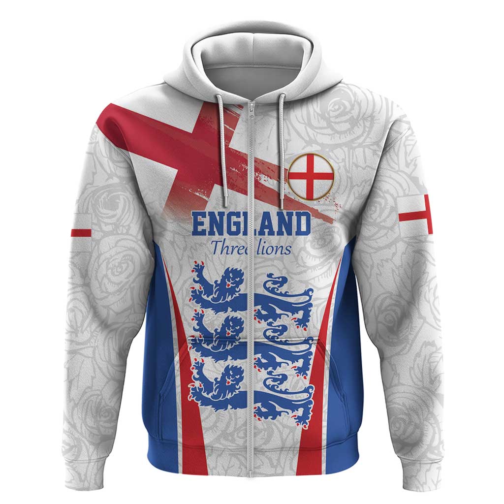 Custom England Football We are Champions Zip Hoodie Sporty Style The Three Lions
