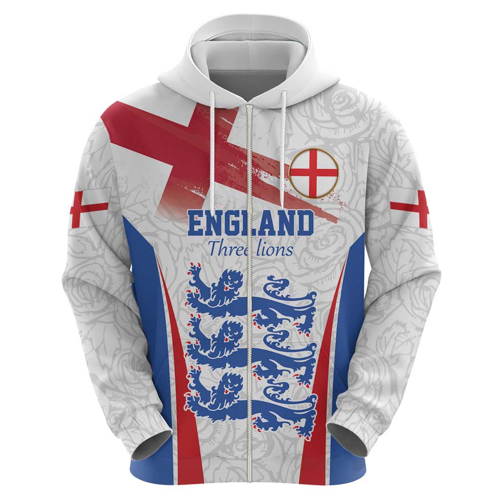 Custom England Football We are Champions Zip Hoodie Sporty Style The Three Lions