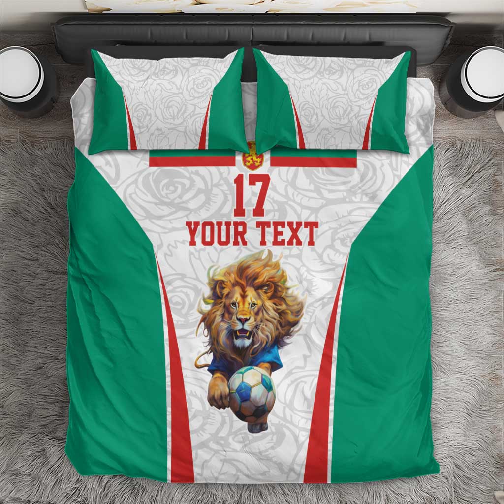 Custom Bulgaria Football We are Champions Bedding Set Sporty Style with Lion Mascot