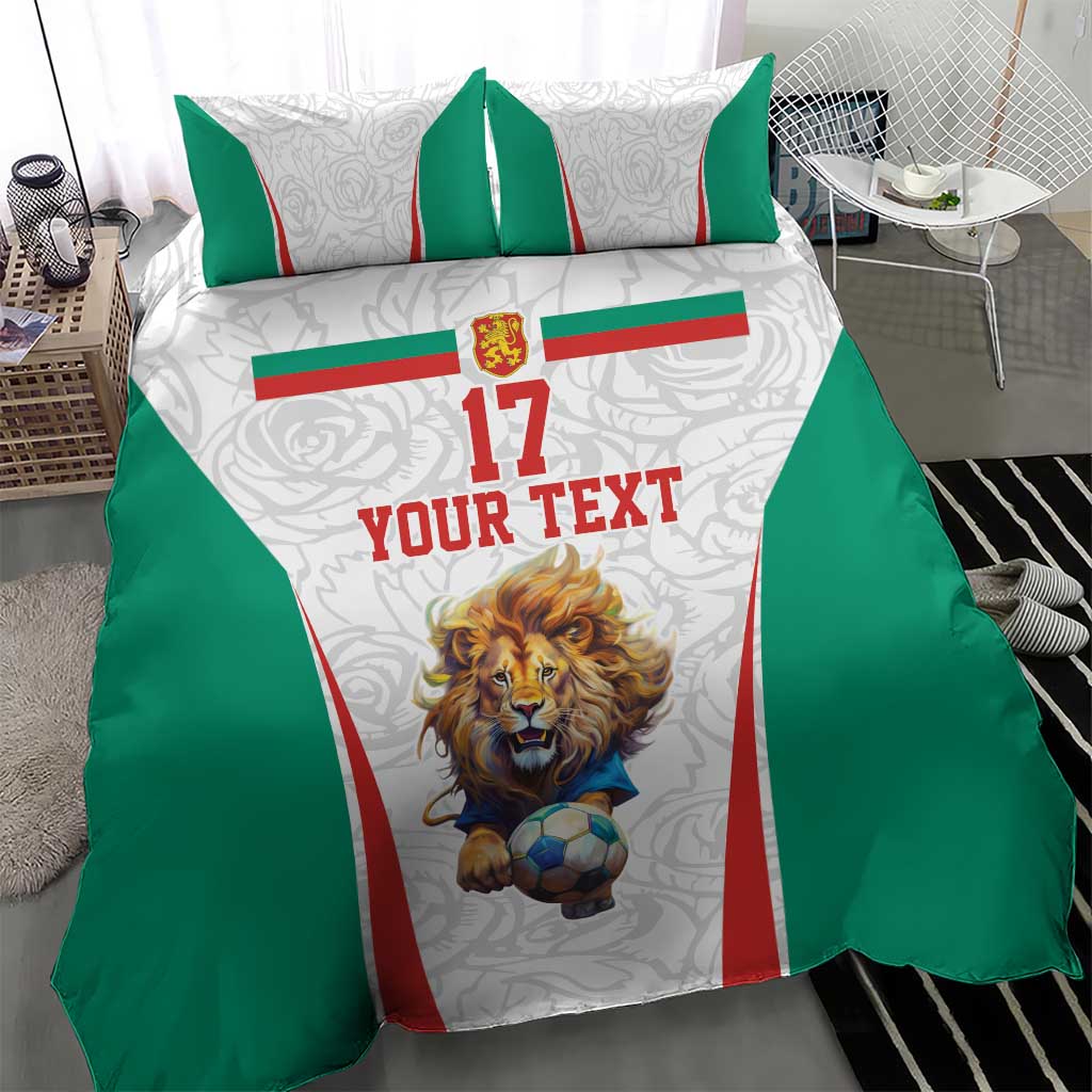 Custom Bulgaria Football We are Champions Bedding Set Sporty Style with Lion Mascot