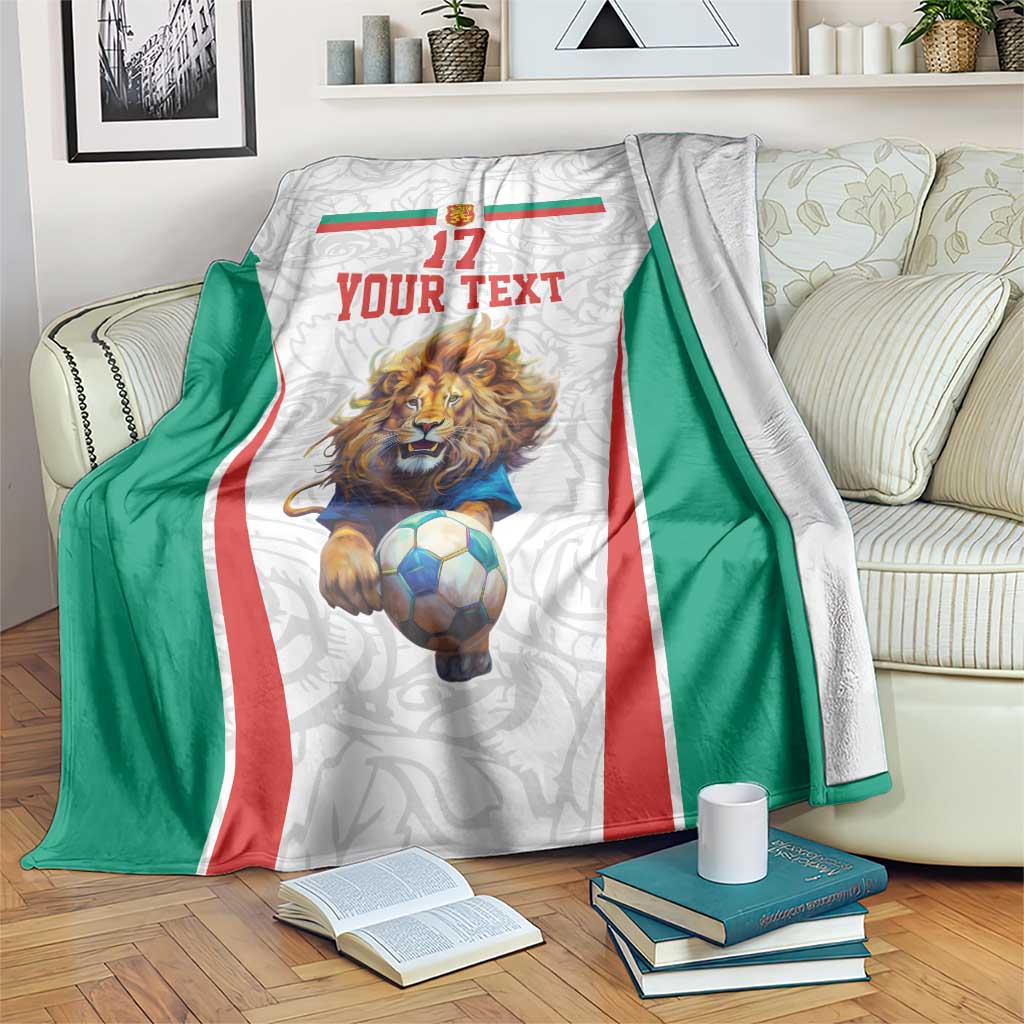 Custom Bulgaria Football We are Champions Blanket Sporty Style with Lion Mascot