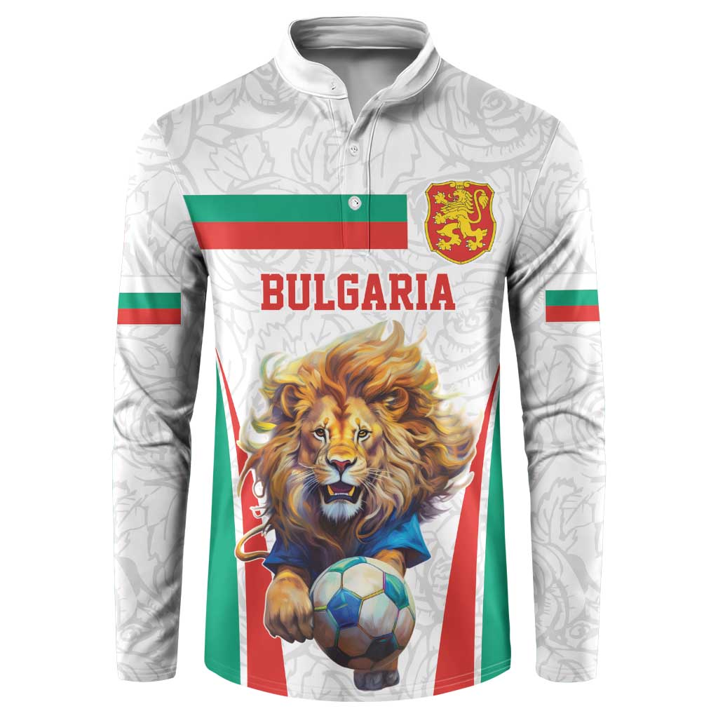 Custom Bulgaria Football We are Champions Button Sweatshirt Sporty Style with Lion Mascot