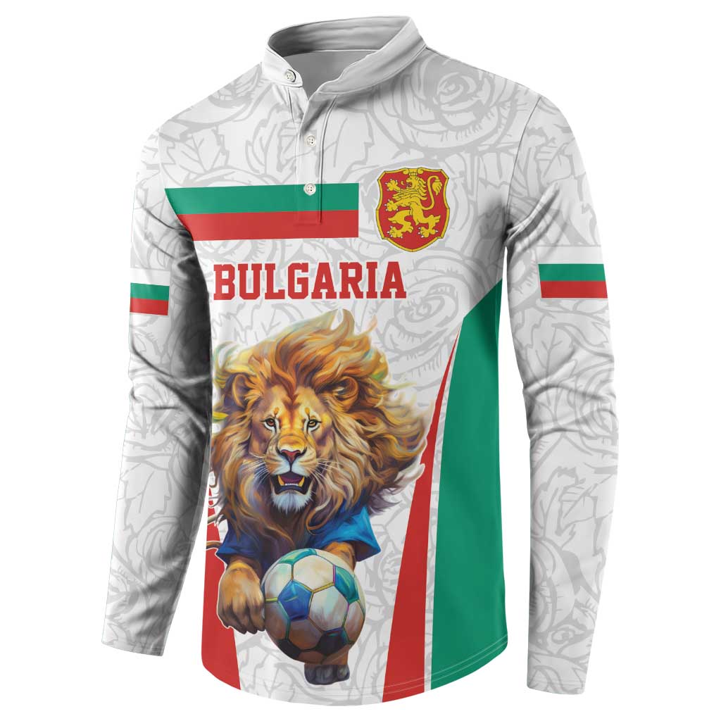 Custom Bulgaria Football We are Champions Button Sweatshirt Sporty Style with Lion Mascot