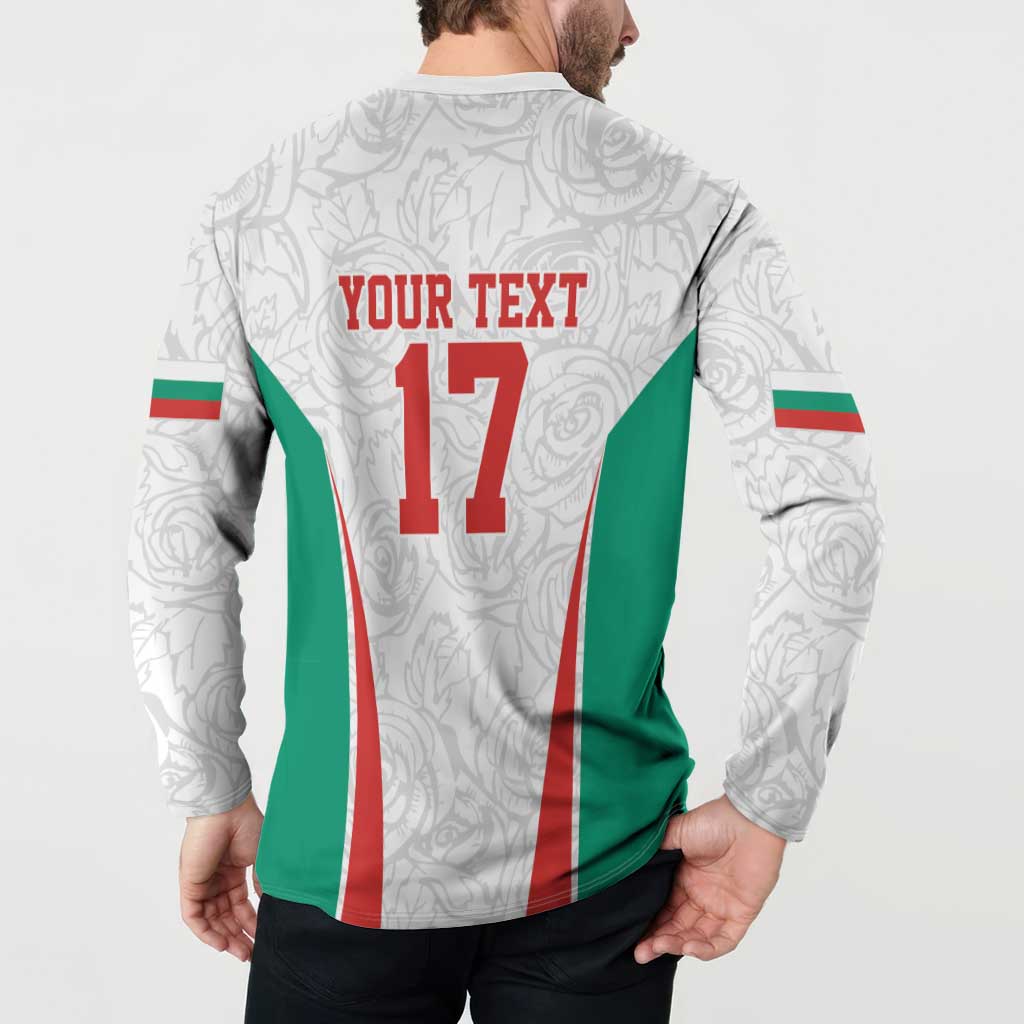 Custom Bulgaria Football We are Champions Button Sweatshirt Sporty Style with Lion Mascot