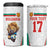 Custom Bulgaria Football We are Champions 4 in 1 Can Cooler Tumbler Sporty Style with Lion Mascot
