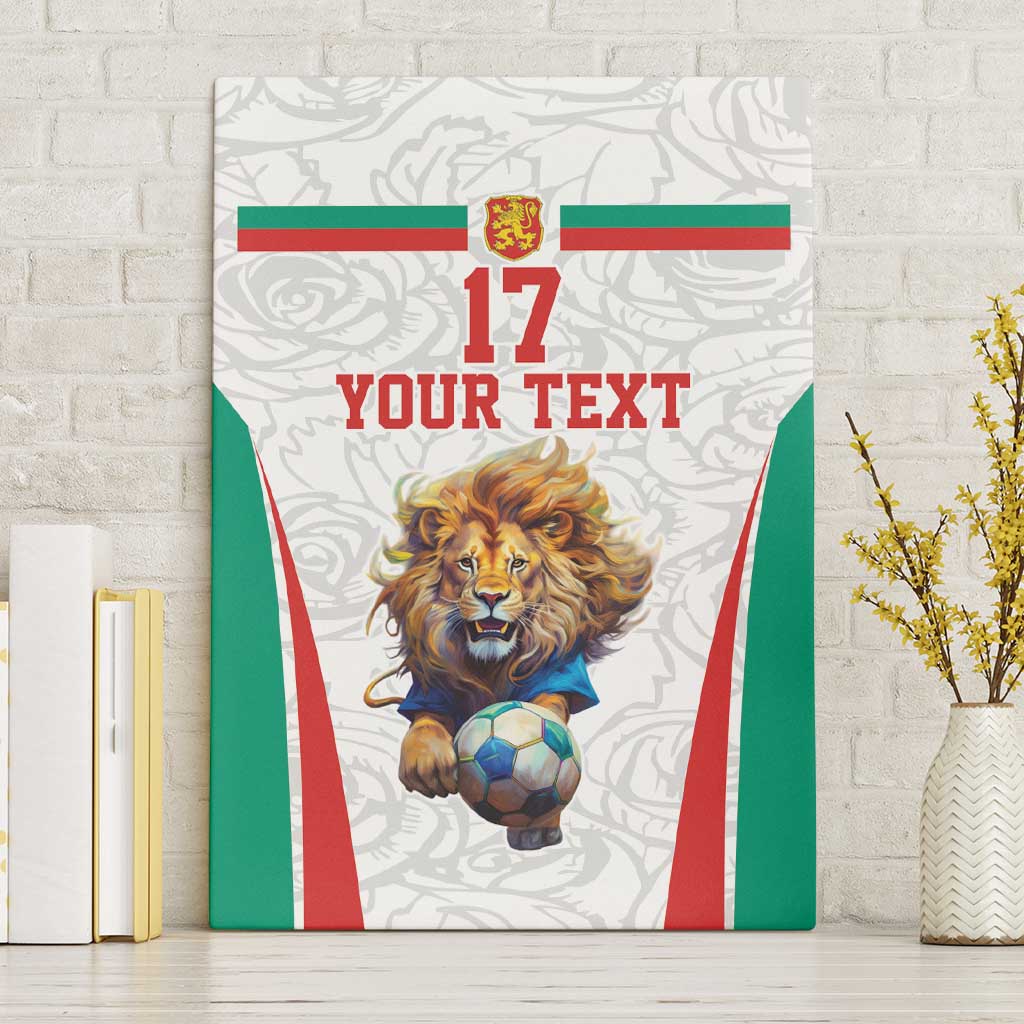 Custom Bulgaria Football We are Champions Canvas Wall Art Sporty Style with Lion Mascot