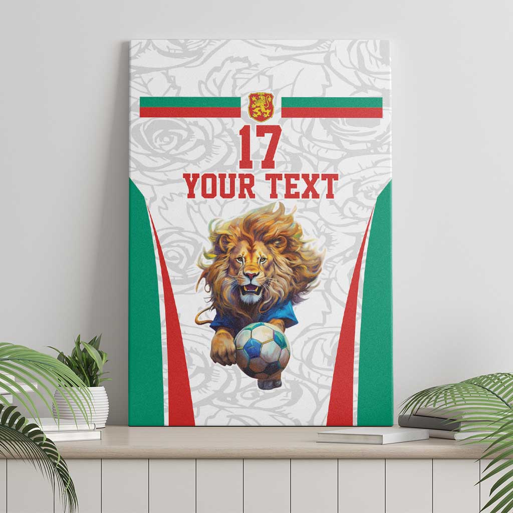 Custom Bulgaria Football We are Champions Canvas Wall Art Sporty Style with Lion Mascot