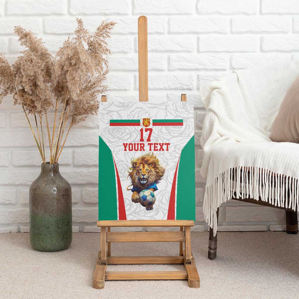 Custom Bulgaria Football We are Champions Canvas Wall Art Sporty Style with Lion Mascot