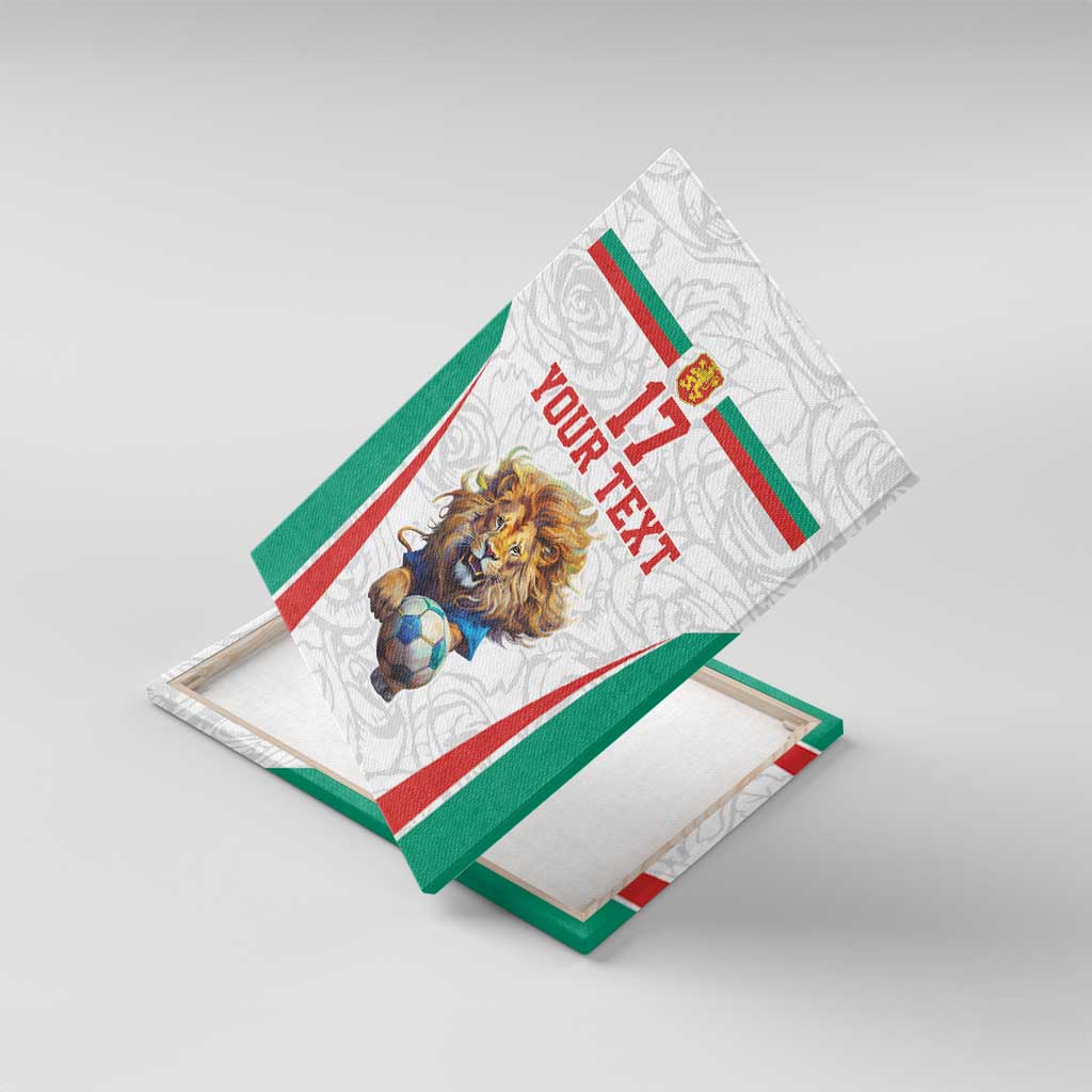 Custom Bulgaria Football We are Champions Canvas Wall Art Sporty Style with Lion Mascot