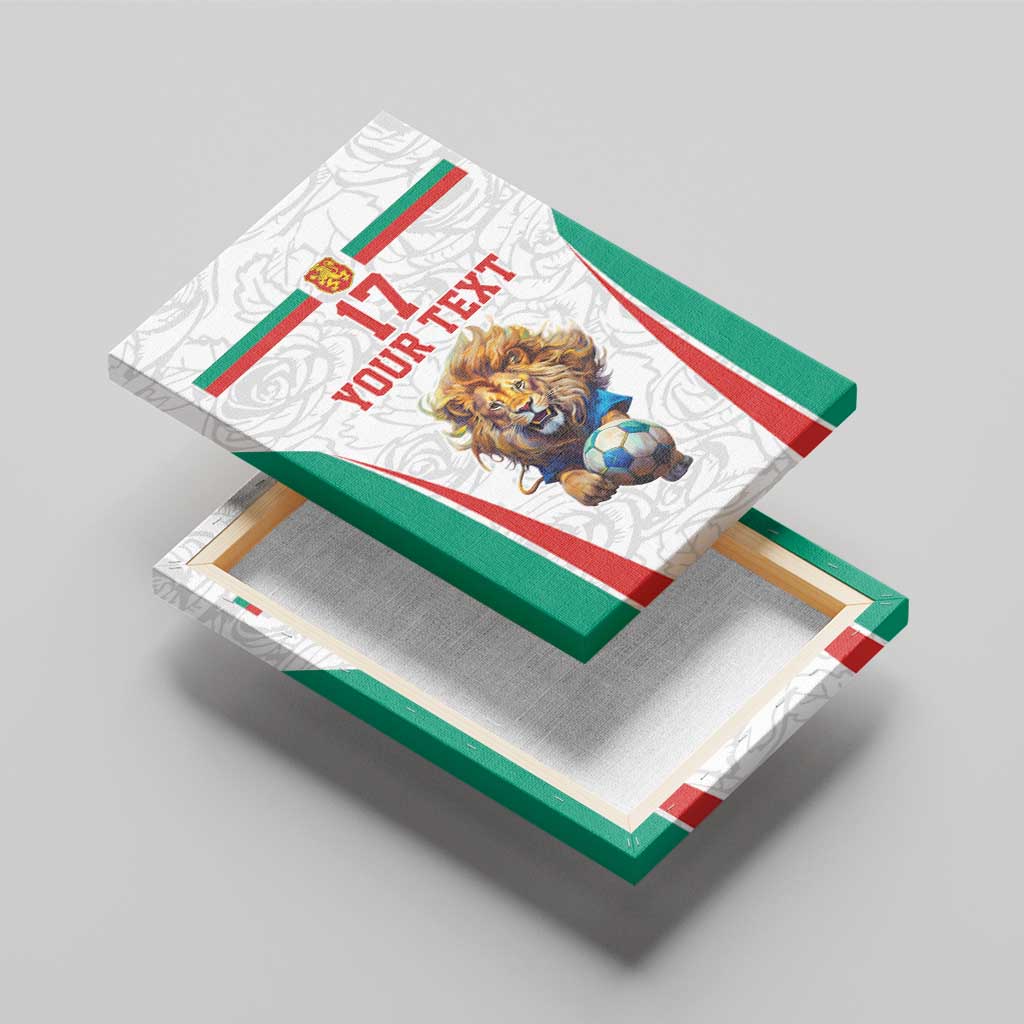 Custom Bulgaria Football We are Champions Canvas Wall Art Sporty Style with Lion Mascot