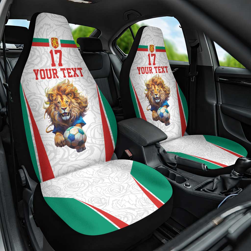 Custom Bulgaria Football We are Champions Car Seat Cover Sporty Style with Lion Mascot