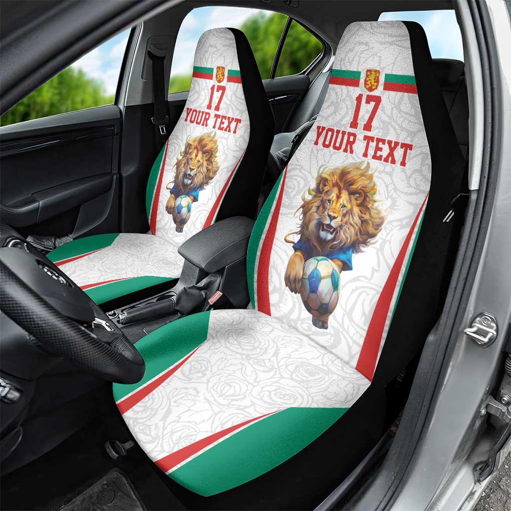 Custom Bulgaria Football We are Champions Car Seat Cover Sporty Style with Lion Mascot