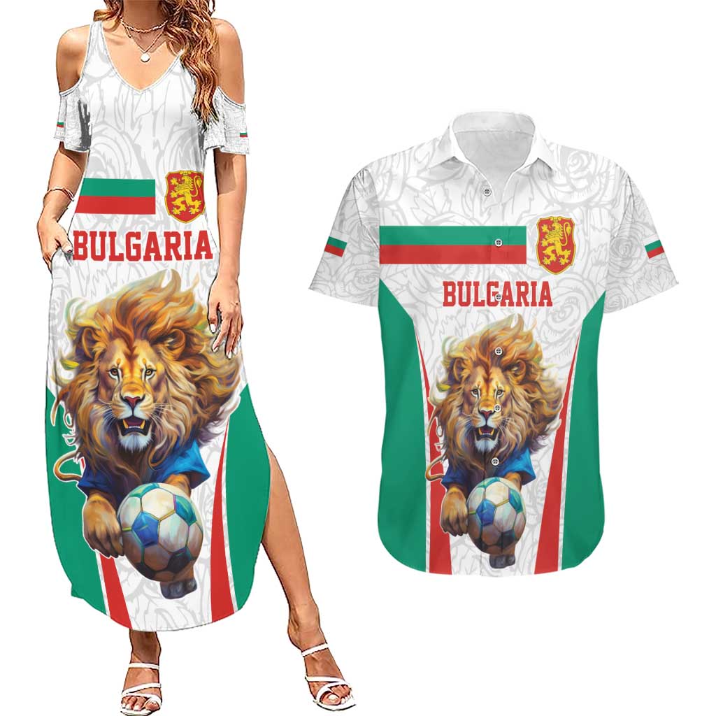 Custom Bulgaria Football We are Champions Couples Matching Summer Maxi Dress and Hawaiian Shirt Sporty Style with Lion Mascot