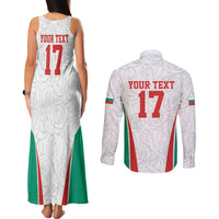 Custom Bulgaria Football We are Champions Couples Matching Tank Maxi Dress and Long Sleeve Button Shirt Sporty Style with Lion Mascot